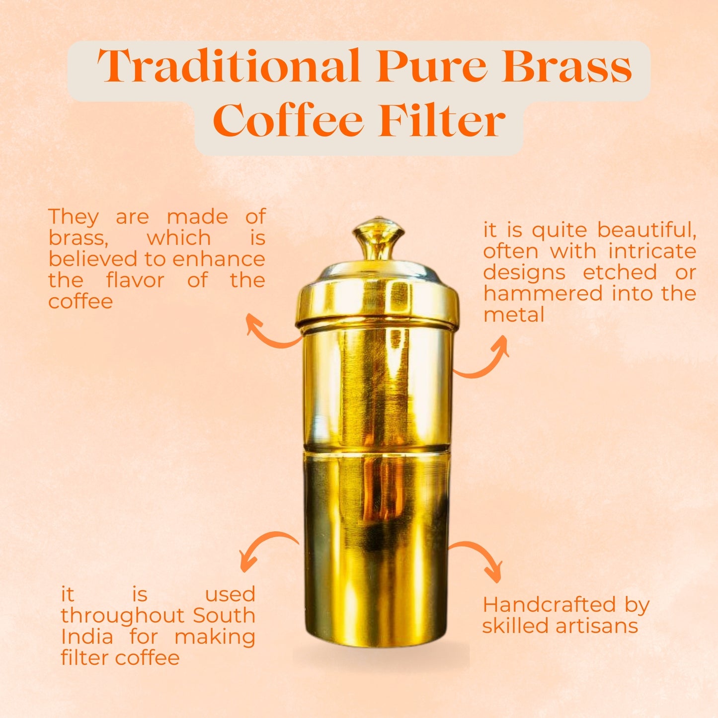 Traditional Pure Brass Coffee Filter