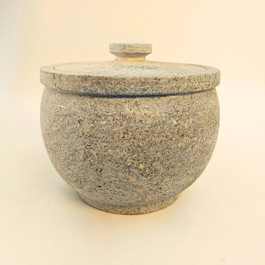 900 ML - 1 Liter Soapstone Curd Pot | Traditional Storage for Fresh, Creamy Curd.