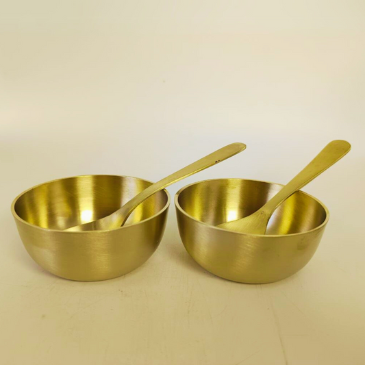 Kansa Katoris with Spoon - Matte finish