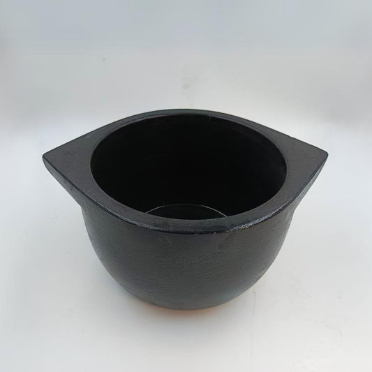 2.9 – 3.1 liter Handmade Natural Soapstone / Kalchatti | Deep Cooking Pot | Open Fire and Gas Stove Compatible | Pre-Seasoned