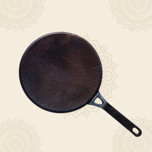 Cast Iron Tawa for Dosa / Chapathi | 25.4 cm / 10 inch, 2.2 kg | Induction Friendly | Non-stick, Pre-Seasoned Tawa