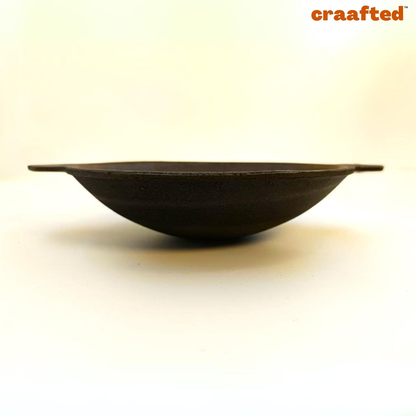 Cast Iron Appa Chatti / Appam Pan with Double Handle 9 inch.