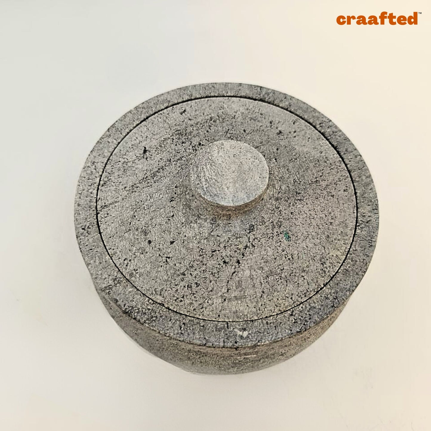 900 ML - 1 Liter Soapstone Curd Pot | Traditional Storage for Fresh, Creamy Curd.