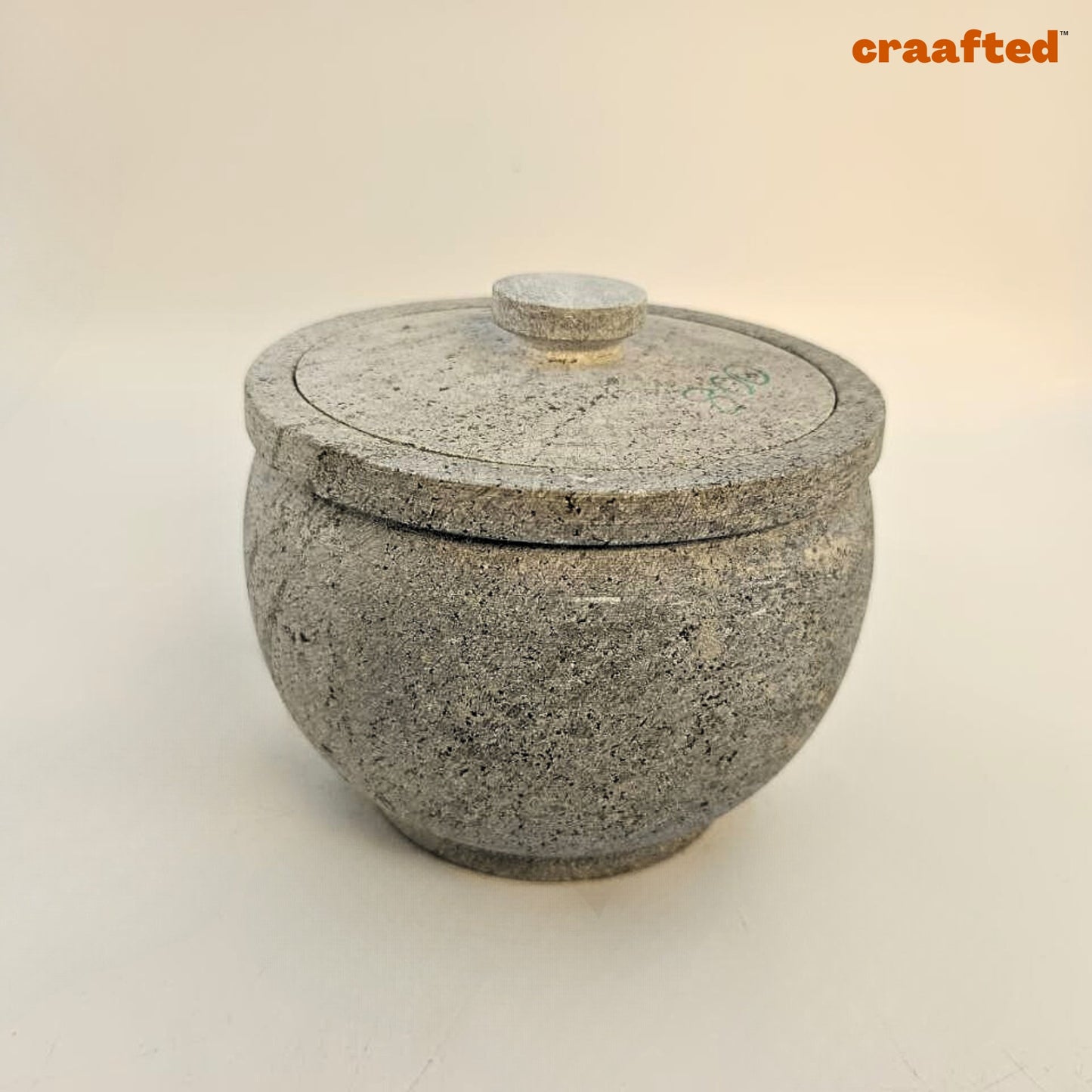 900 ML - 1 Liter Soapstone Curd Pot | Traditional Storage for Fresh, Creamy Curd.