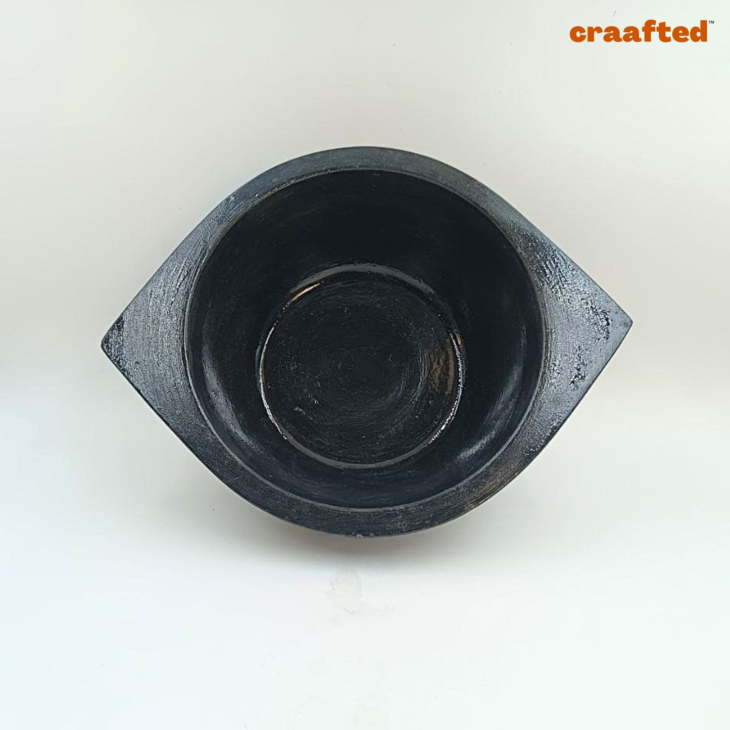 2.3 – 2.5 liter Handmade Natural Soapstone / Kalchatti | Kadhai | Open Fire and Gas Stove Compatible | Pre-Seasoned