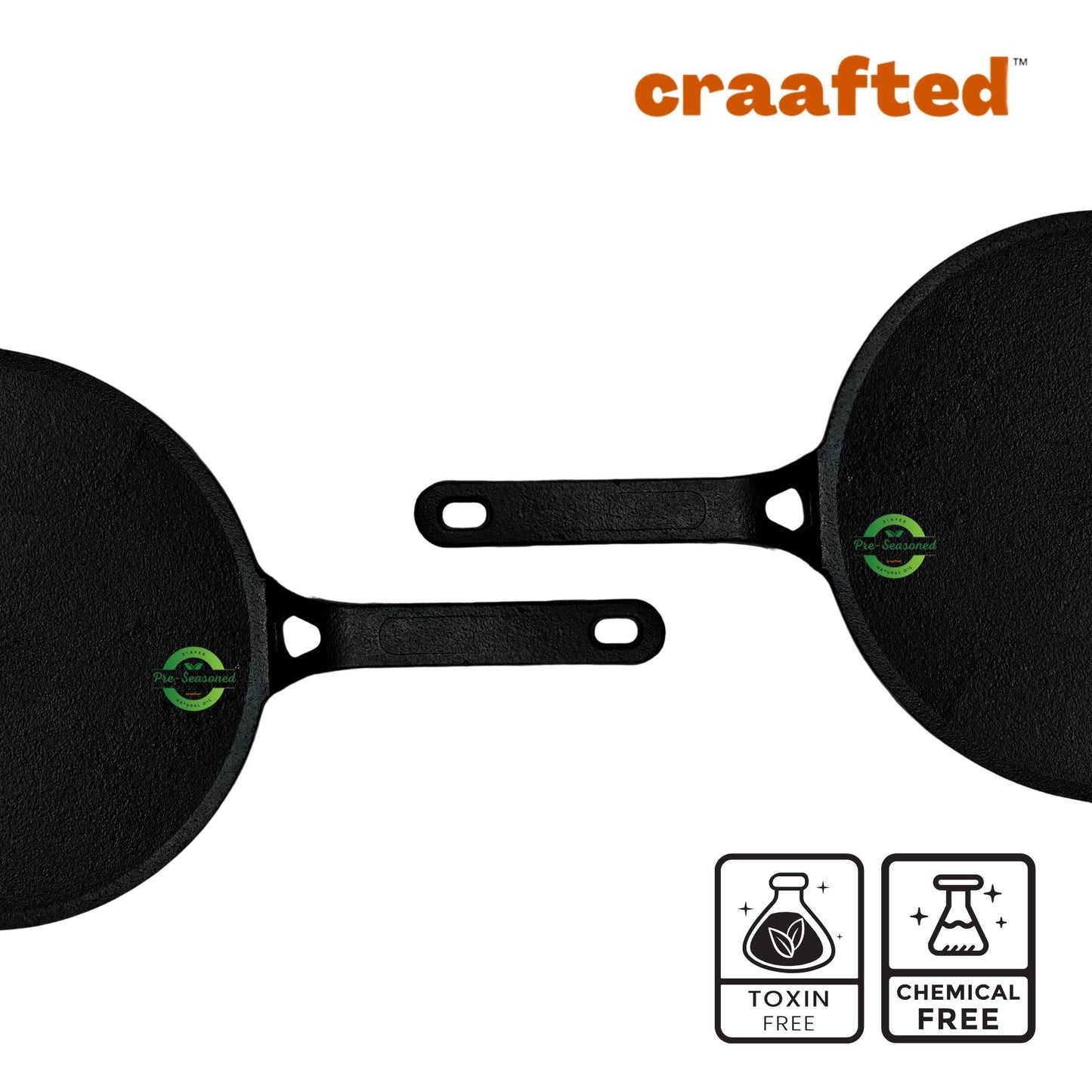 Cast Iron Tawa for Dosa / Chapathi | 25.4 cm / 10 inch, 2.2 kg | Induction Friendly | Non-stick, Pre-Seasoned Tawa