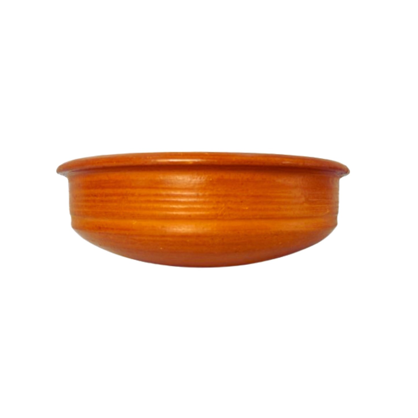 3 Liter Handcrafted Clay Pan - Perfect for Cooking and Serving. Colour: Red