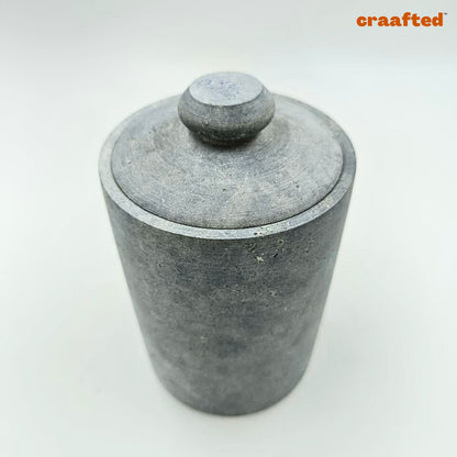 Handmade Natural Soapstone / Kalchatti | Storage Container | 900 ML – 1 Liter