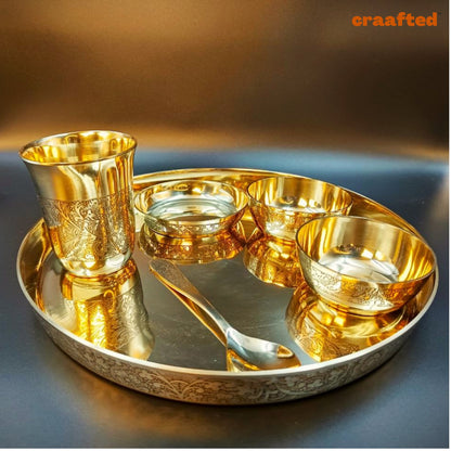 Kansa Thali Set – Maharaja Design.